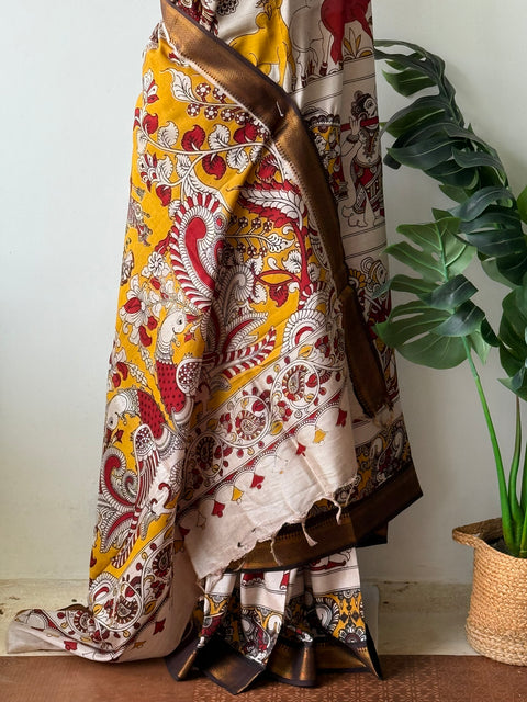 Kalamkari chennuri silk Saree