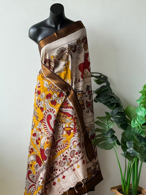 Kalamkari chennuri silk Saree