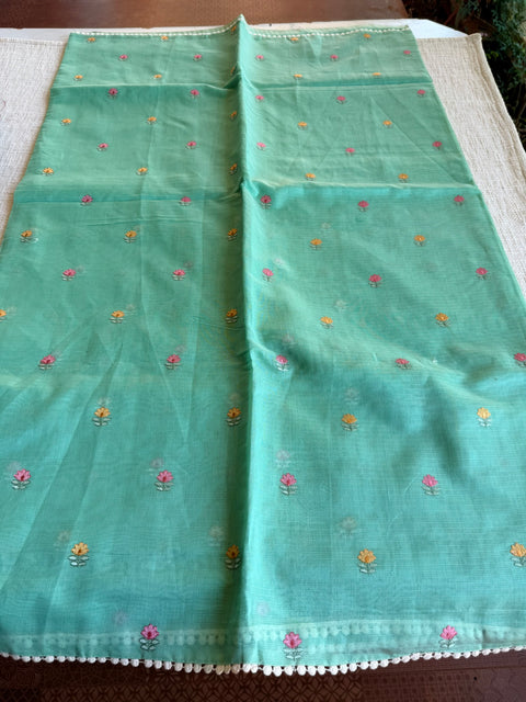 Floral Emb kota cotton saree