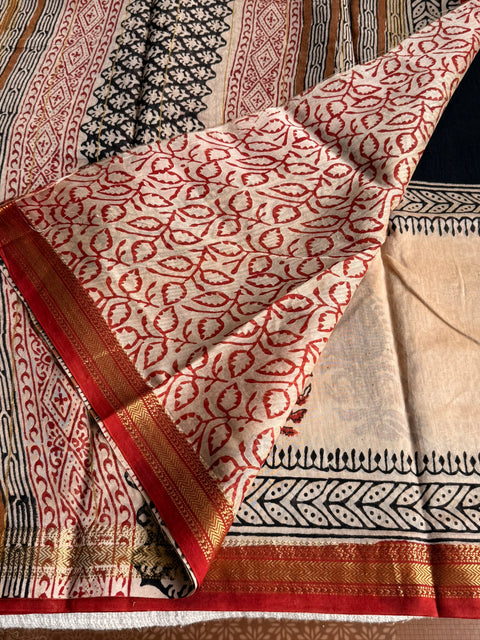 Maheswari border chanderi saree