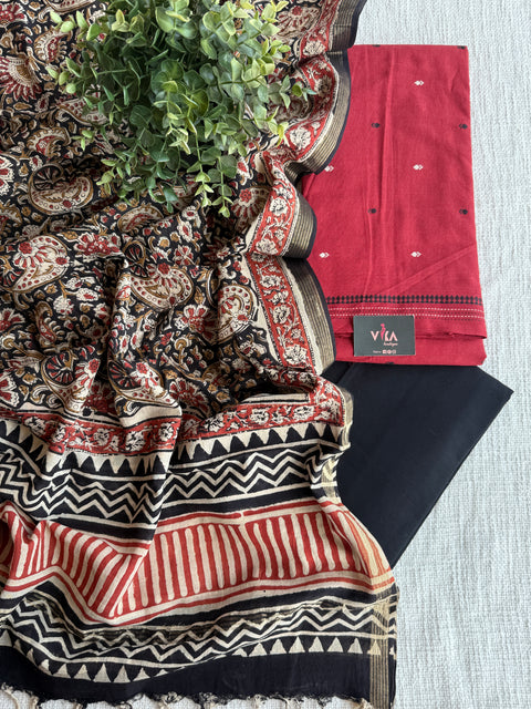 Pure cotton set with pure cotton dupatta