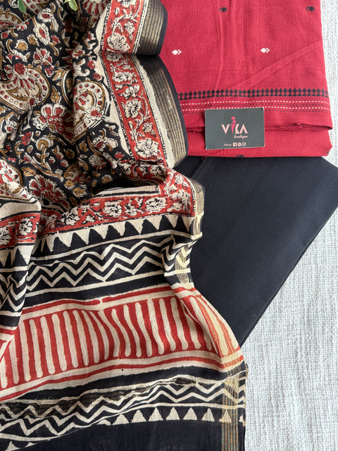 Pure cotton set with pure cotton dupatta
