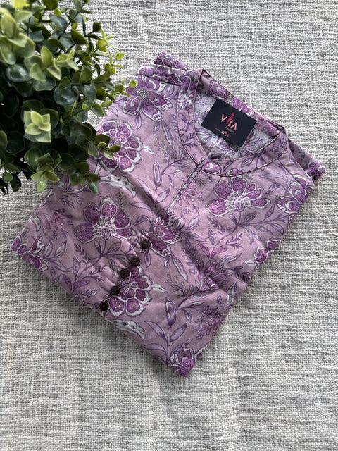 Printed cotton A line kurti