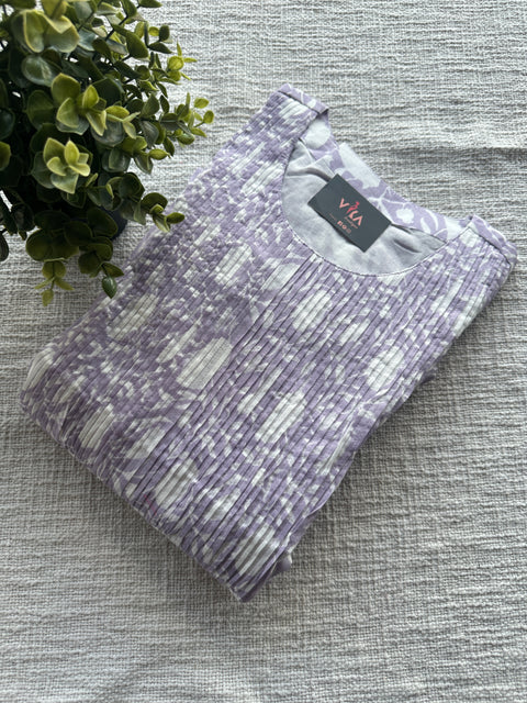 Pintuck Printed soft cotton kurti