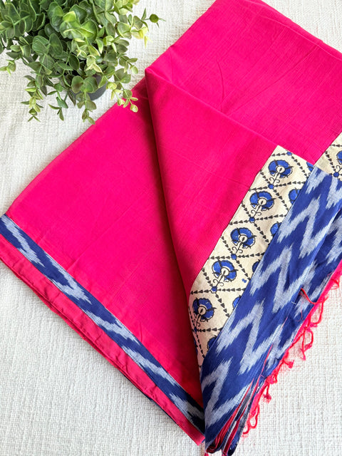 Patch work Mangalgiri Cotton Saree