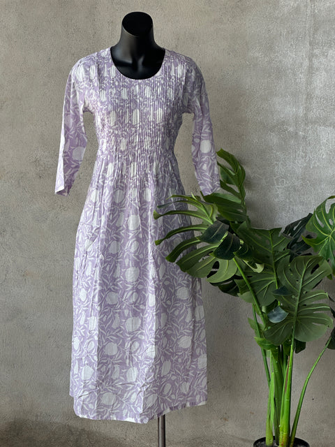 Pintuck Printed soft cotton kurti