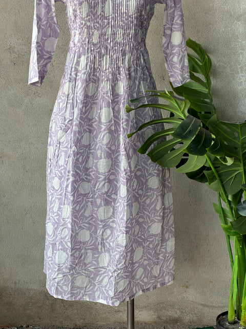 Pintuck Printed soft cotton kurti