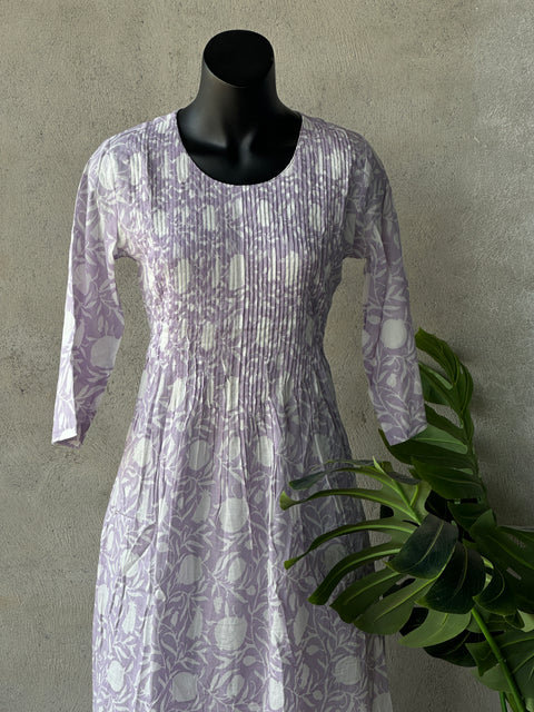 Pintuck Printed soft cotton kurti