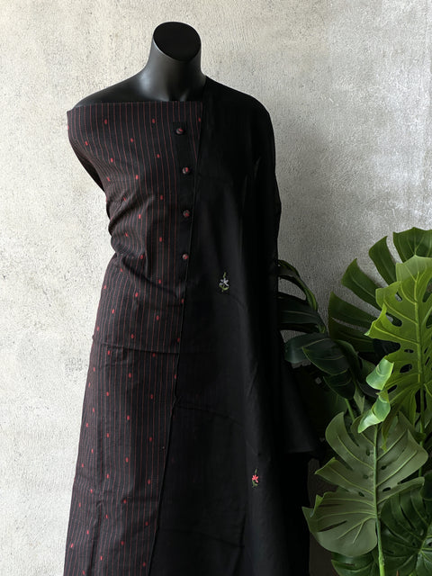 Black weaving cotton salwar material