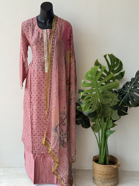Semi stitched muslin suit material