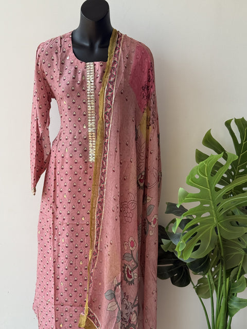 Semi stitched muslin suit material