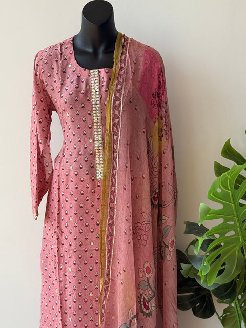 Semi stitched muslin suit material