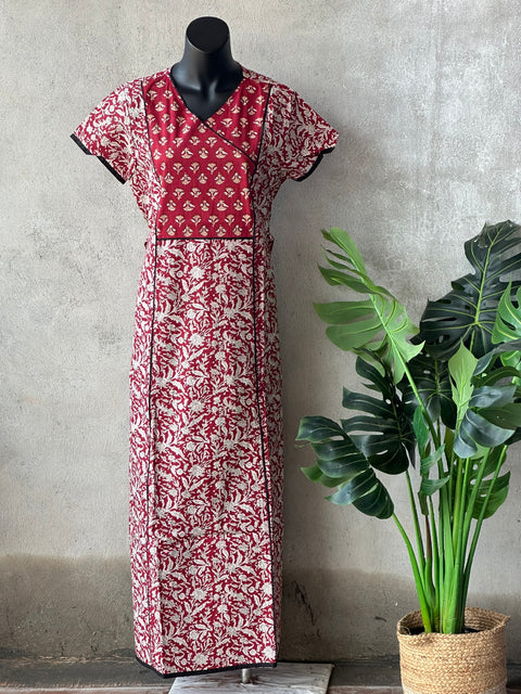 Printed cotton nighty