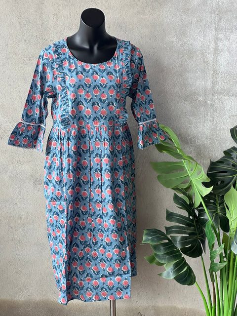 Maternity Printed cotton nighty