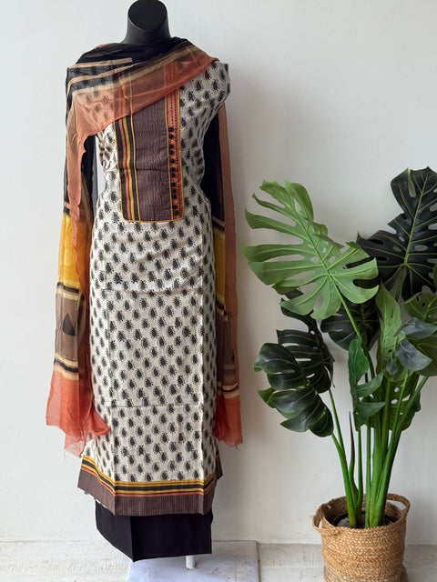 Designer potli neck salwar material