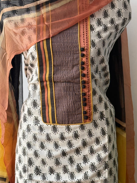 Designer potli neck salwar material