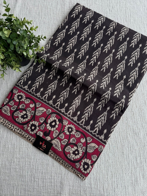 Kalamkari printed cotton saree