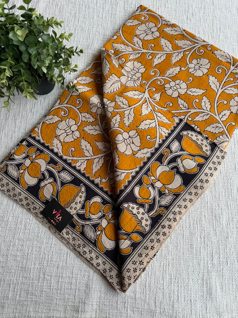 Kalamkari printed cotton saree