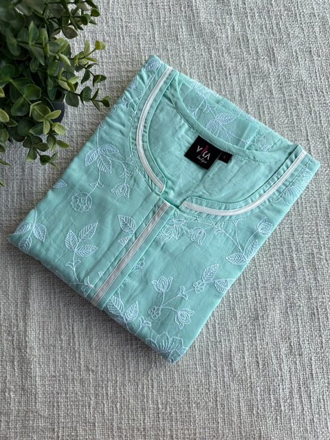 L and XL size Celebrity cotton Emb nighty