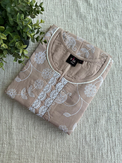 L and XL size Celebrity cotton Emb nighty