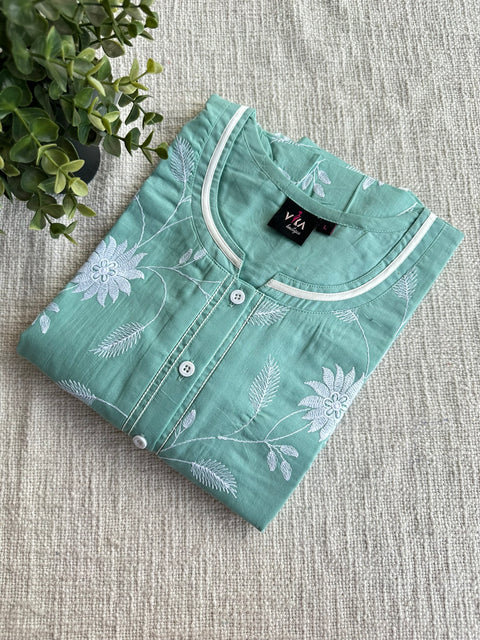 L and XL size Celebrity cotton Emb nighty