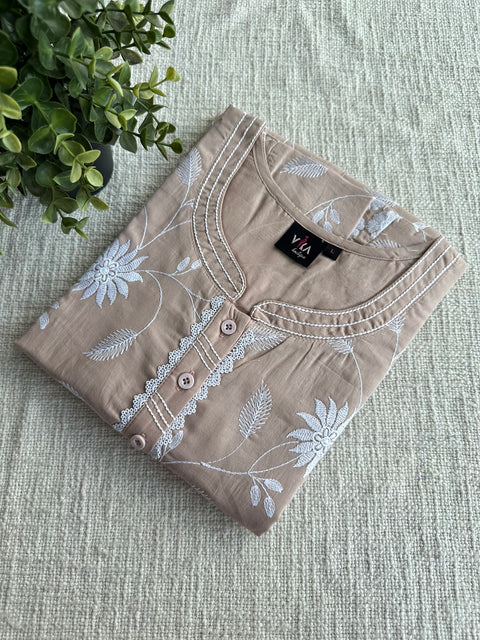 L and XL size Celebrity cotton Emb nighty