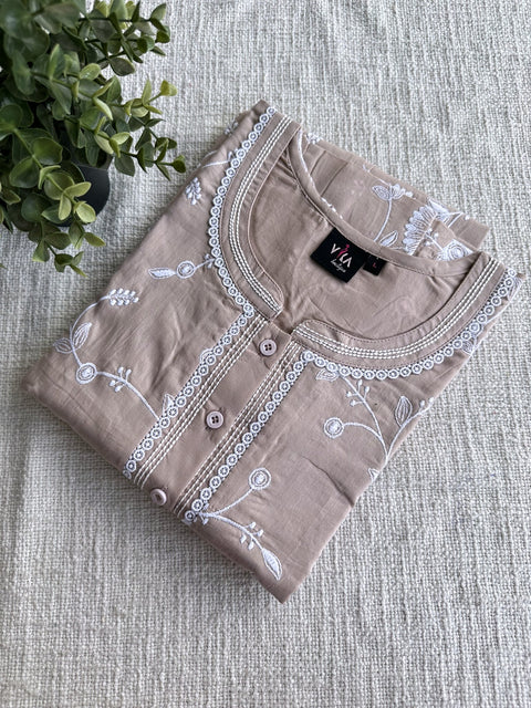 L and XL size Celebrity cotton Emb nighty