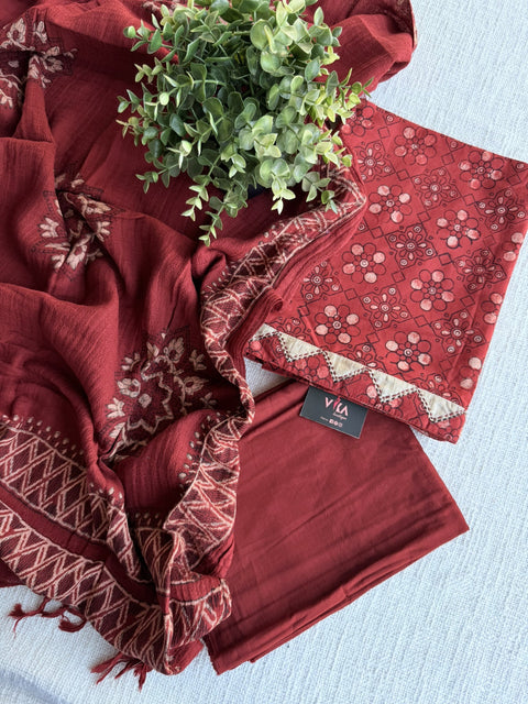 Dabu printed cotton salwar material