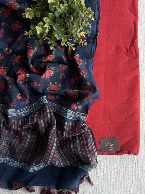 plain cotton printed dupatta salwar suit set