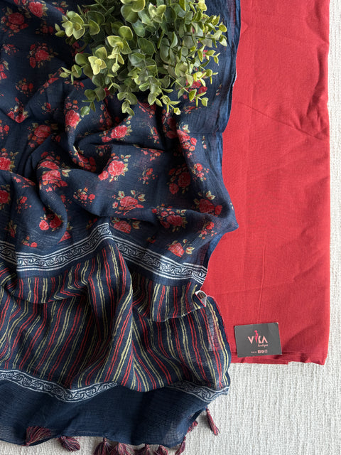 plain cotton printed dupatta salwar suit set