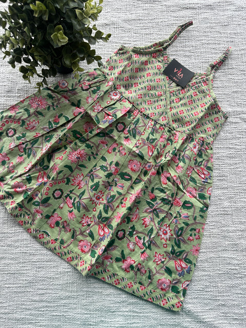 Printed pure cotton frock