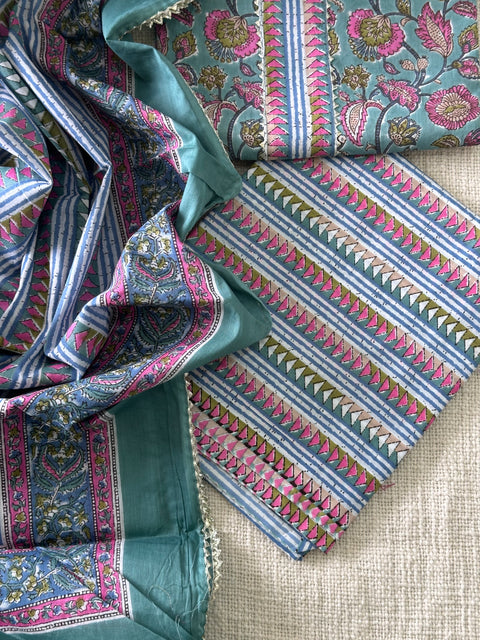 Printed cotton salwar material