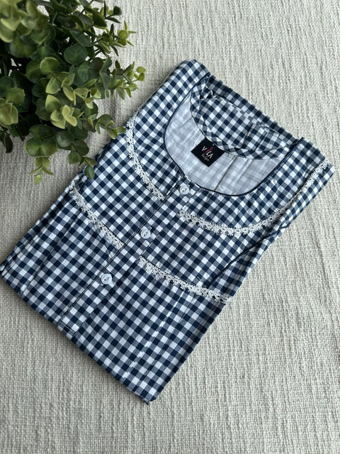 XL size Printed Italian cotton nighty