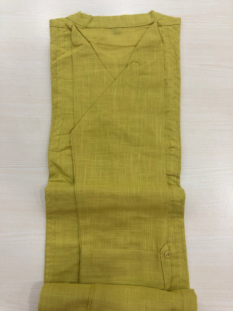 Pintuck Yoke kurti - Lime Green