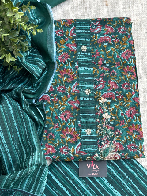 Printed cotton salwar material