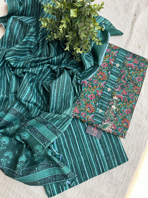 Printed cotton salwar material