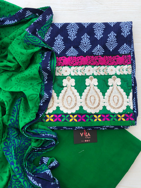 Printed cotton salwar material
