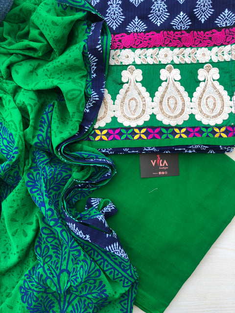 Printed cotton salwar material