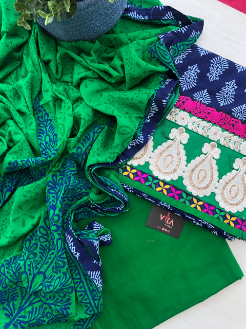 Printed cotton salwar material