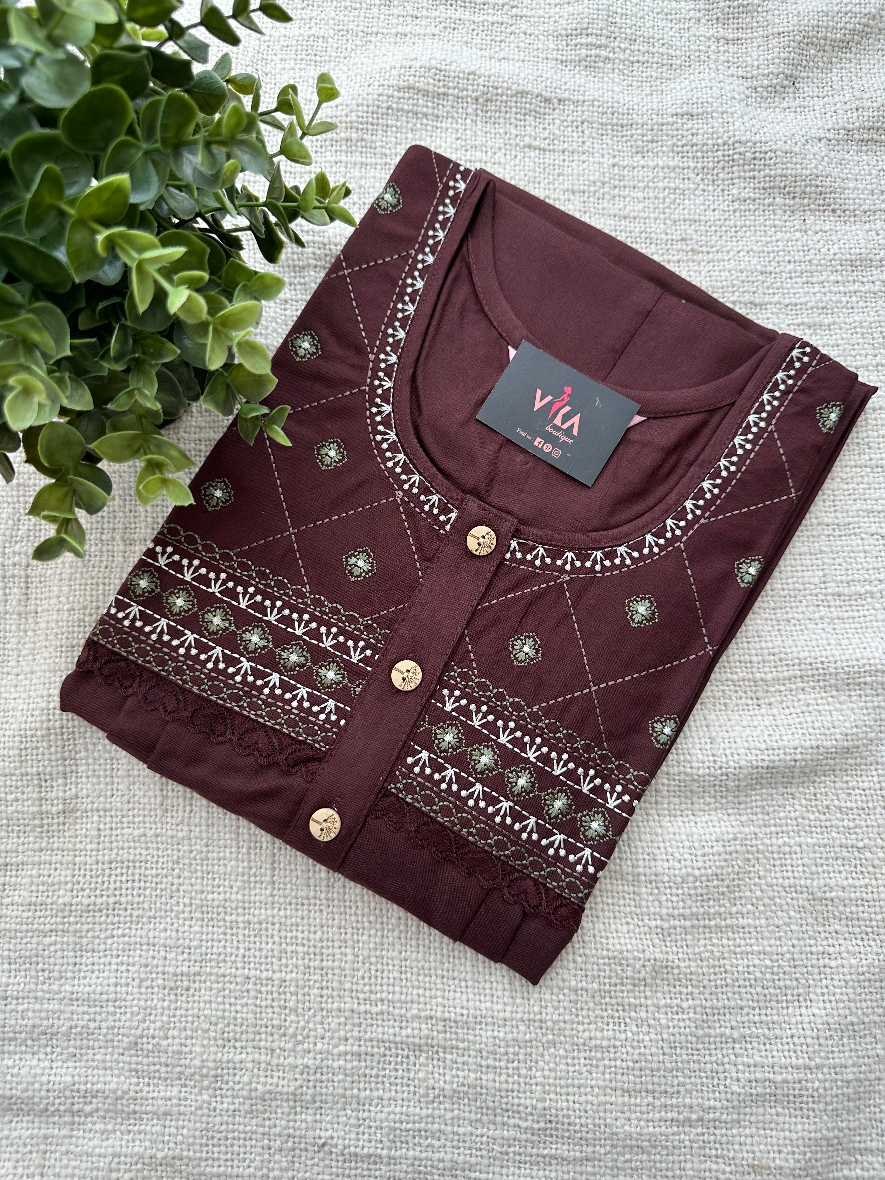 XL size printed Alpine nighty – VIKA Boutique