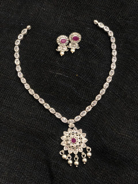 925 silver white stone attigai