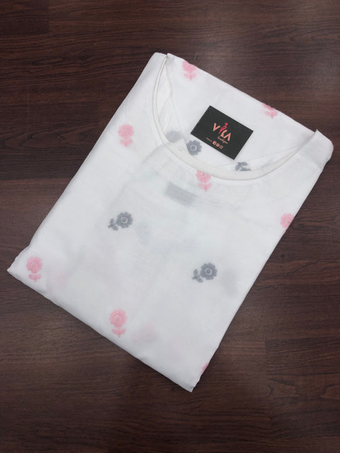 S,M,L short cotton nighty - PINK