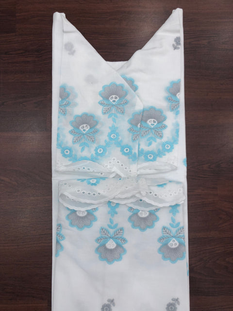 S,M,L short cotton nighty - BLUE