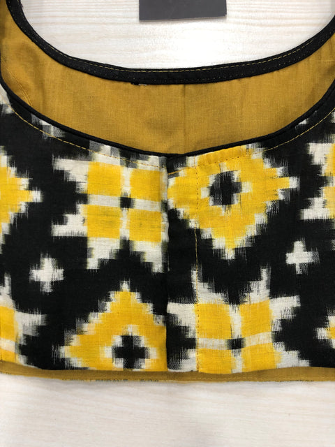 Yellow Telia Rumal Ikat cotton blouse