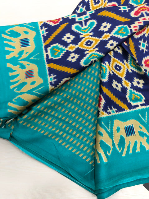 Printed satin Saree