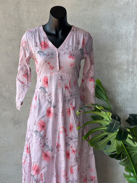 Size 38 - Floral Printed pure cotton kurti