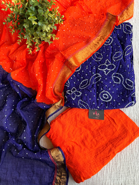 Bhandhej cotton salwar material