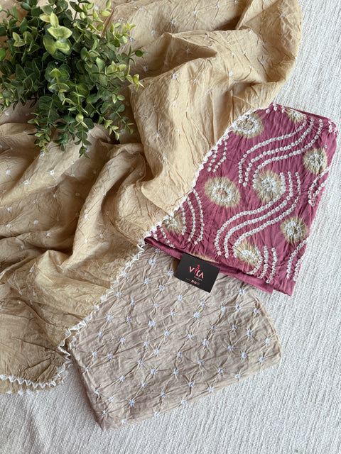 Bandhej cotton salwar material