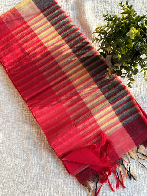 Multi-Coloured Silk Cotton Saree