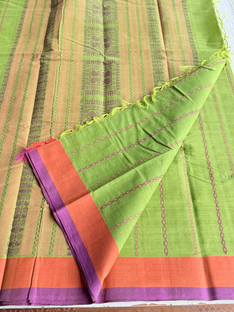 Light green chettinad Cotton saree